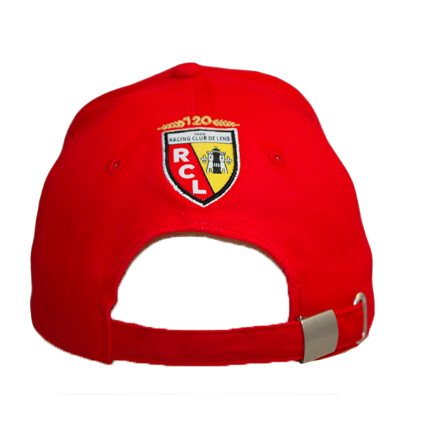 Casquette Lensois Rouge Logo 120 Ans De Dos