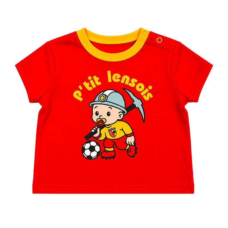 T Shirt Bébé P'tit Lensois Rouge De Face