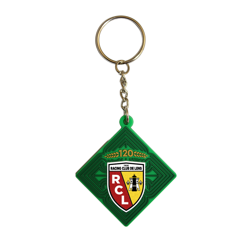 Porte Clés Pvc Blason 120 Ans Vert
