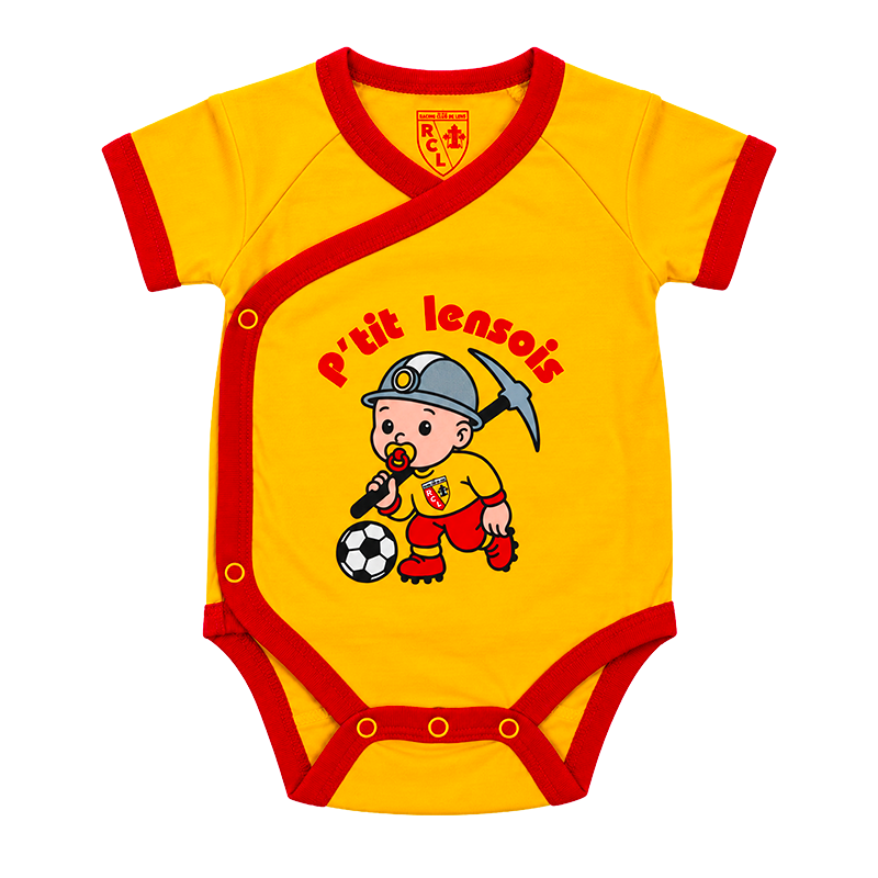 Body Mc Bébé P'tit Lensois Jaune De Face